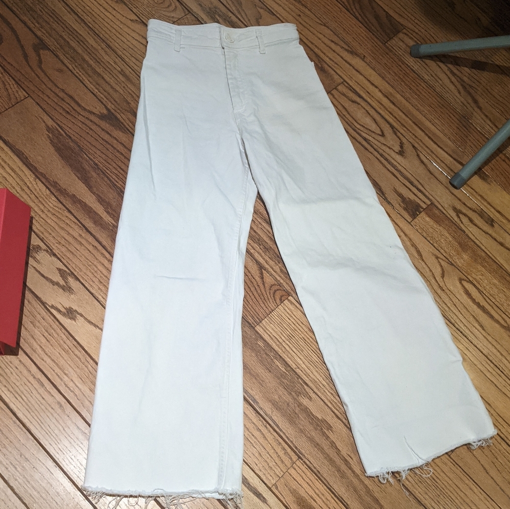 Zara The Marine Straight White Pants